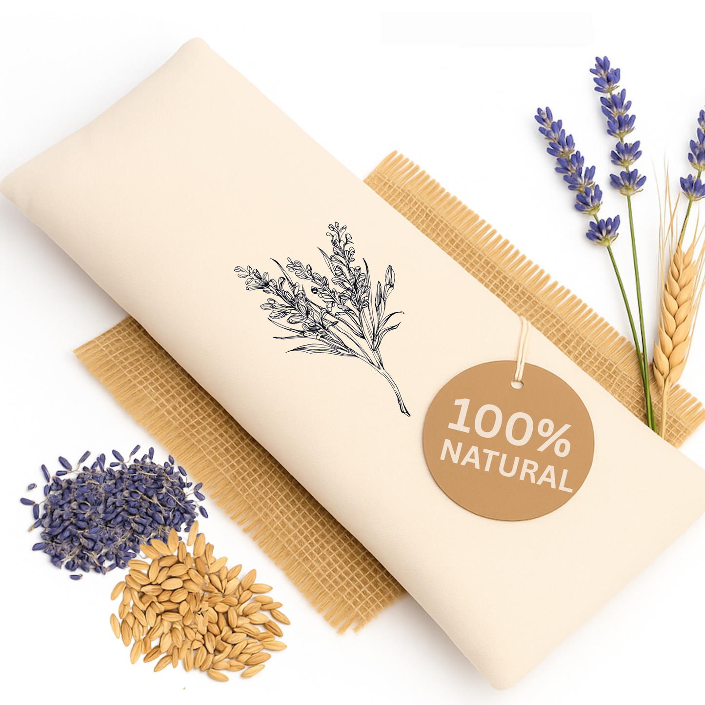 Lavendelkissen Gross Mikrowellengeeignet Wärmekissen gegen Verspannungen in Nacken, Schultern und Rücken - 50x20cm