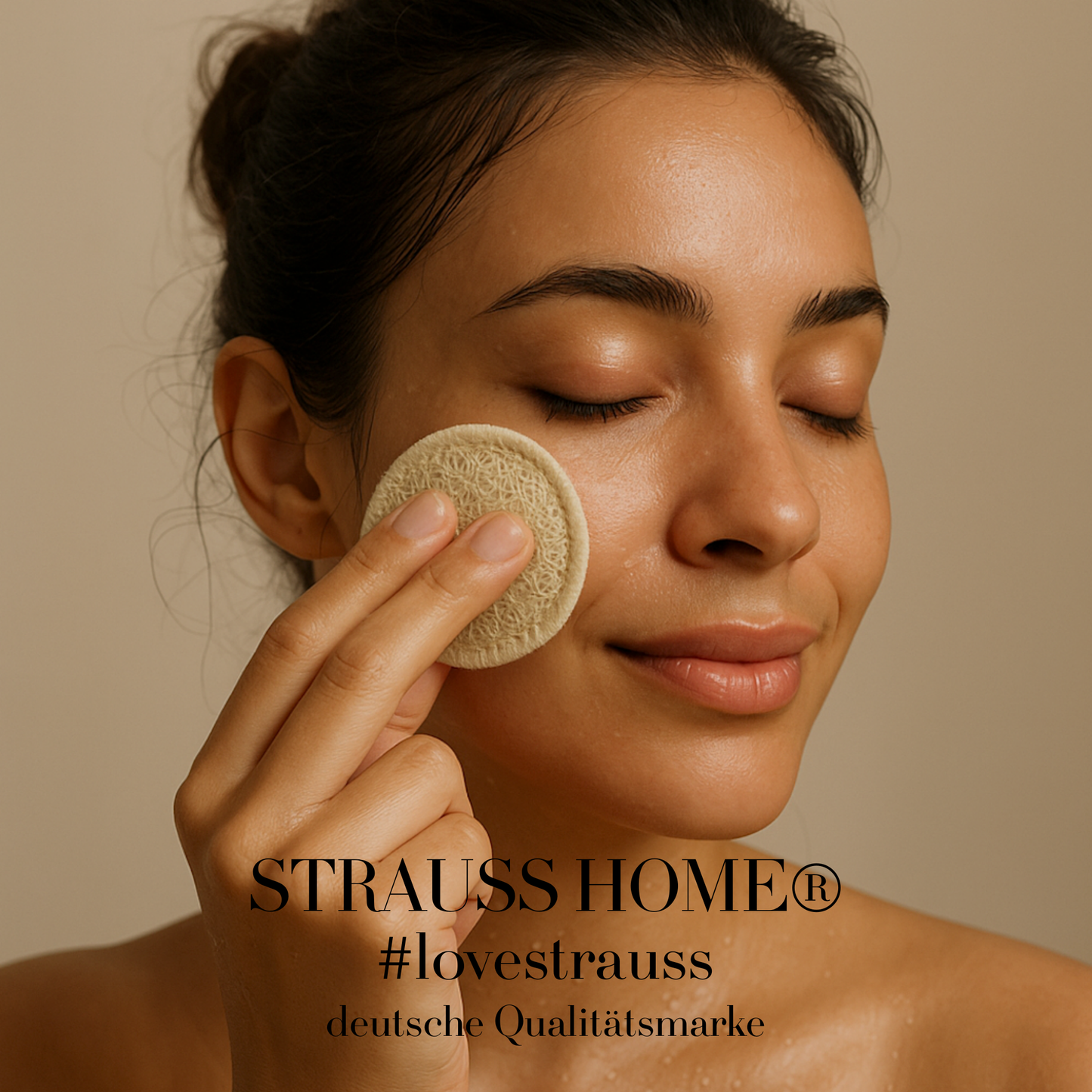 Strauss Home Natürlicher Luffa-Körperschwamm – Umweltfreundlicher & biologisch abbaubarer Duschschwamm – Sanftes Peeling für Damen & Herren – Premium Bade- & Duschpflege