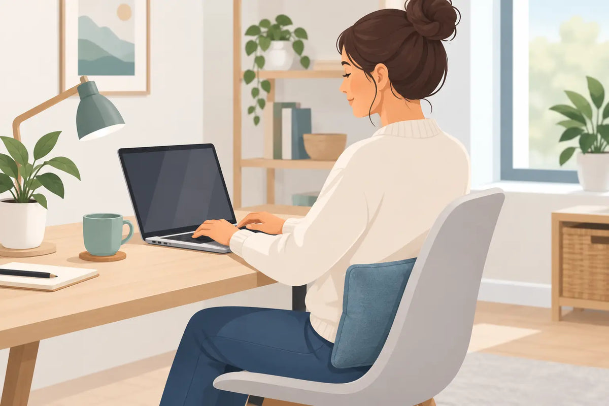 Körnerkissen im Homeoffice als Beispiel