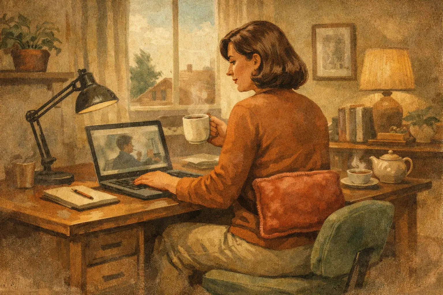 Anwendungsbeispiel Wärmekissen im Homeoffice