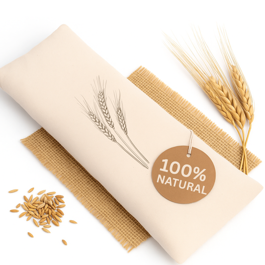 Körnerkissen groß – Mikrowellengeeignetes Wärmekissen gegen Verspannungen in Nacken, Schultern und Rücken – natürliche Weizenkörner – 20x50 cm