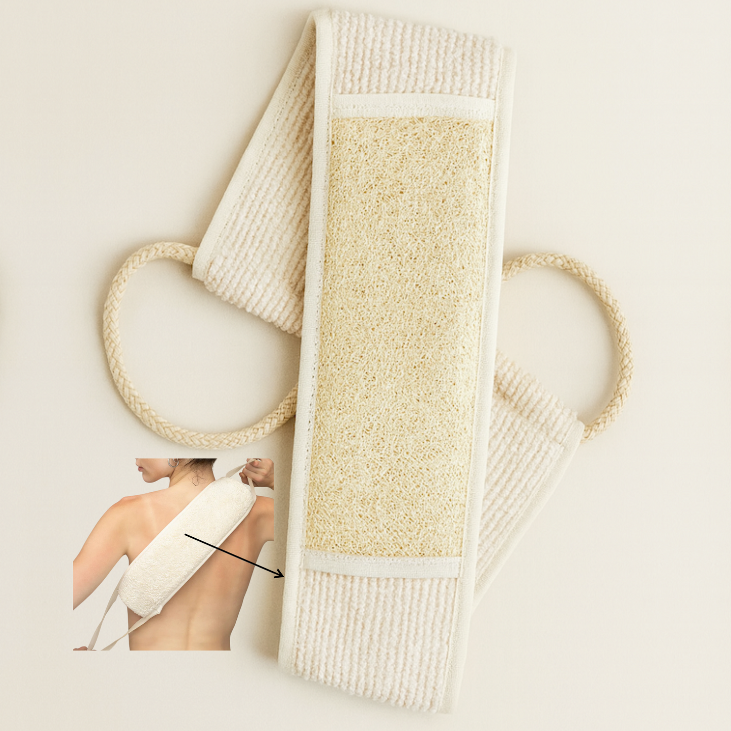 Strauss Home Natürlicher Luffa-Körperschwamm – Umweltfreundlicher & biologisch abbaubarer Duschschwamm – Sanftes Peeling für Damen & Herren – Premium Bade- & Duschpflege