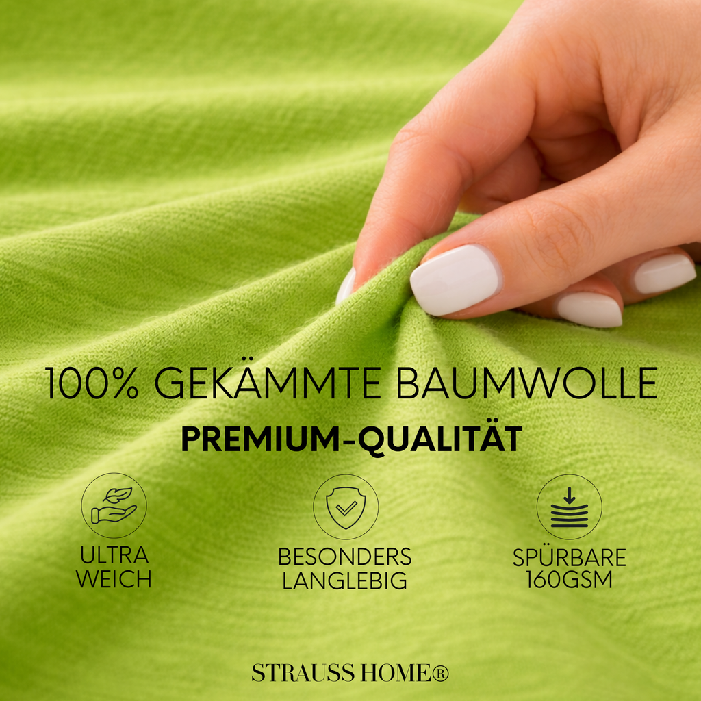 Jersey Spannbettlaken 90–200 cm – 100% Baumwolle, OEKO-TEX, viele Farben & Größen · Strauss Home