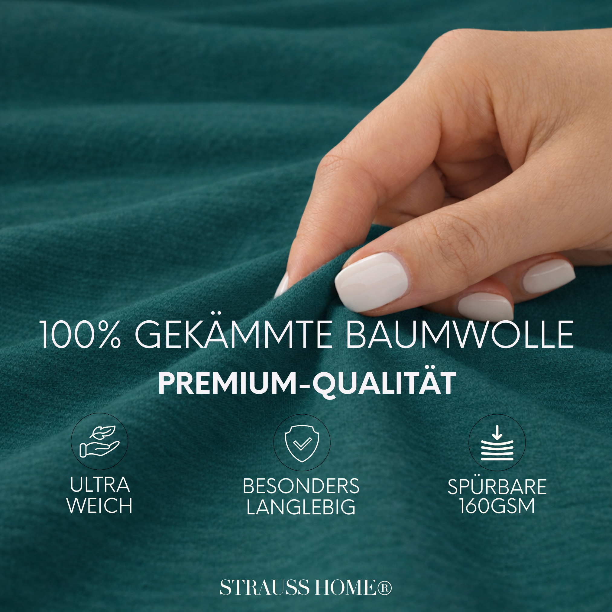 Jersey Spannbettlaken 90–200 cm – 100% Baumwolle, OEKO-TEX, viele Farben & Größen · Strauss Home