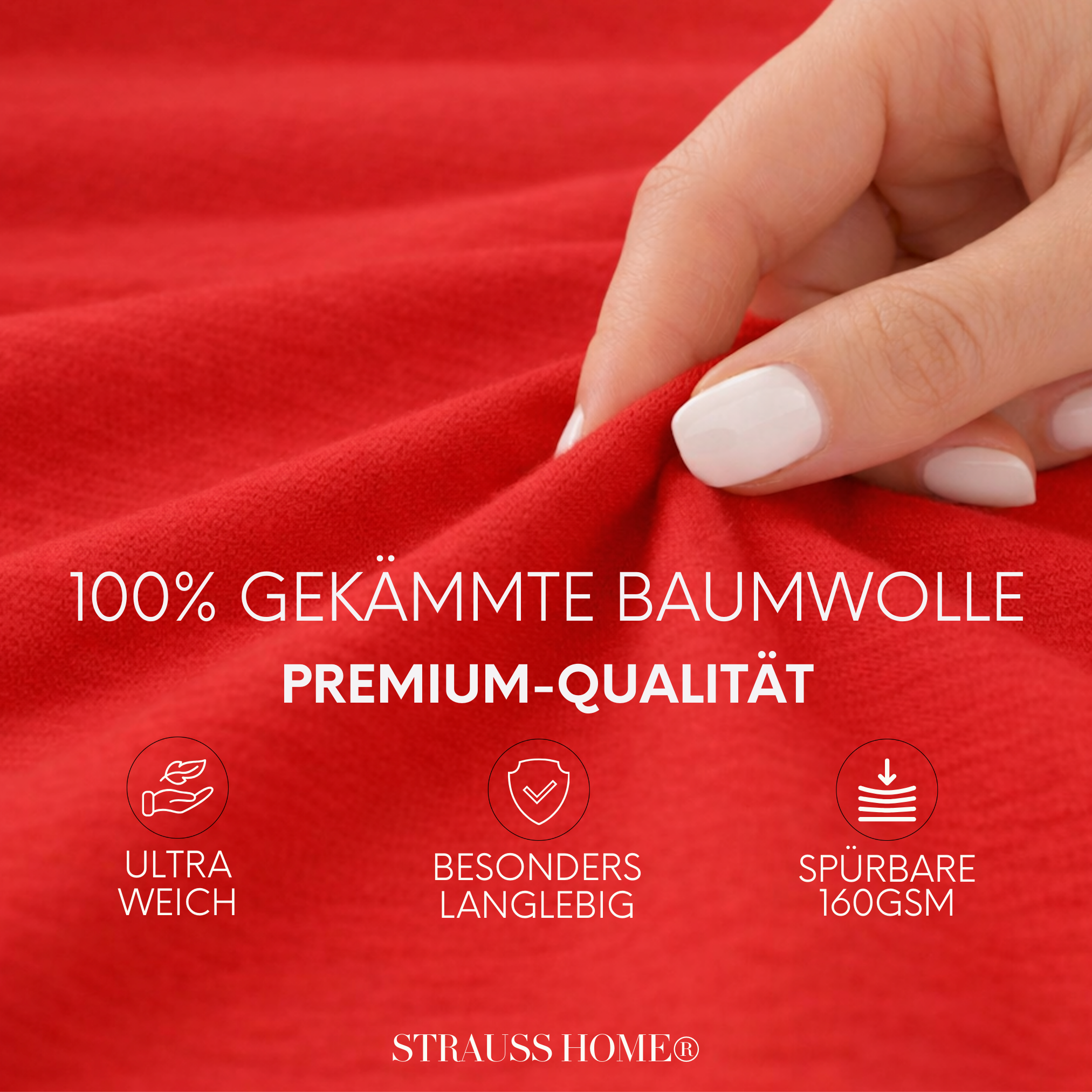 Jersey Spannbettlaken 90–200 cm – 100% Baumwolle, OEKO-TEX, viele Farben & Größen · Strauss Home
