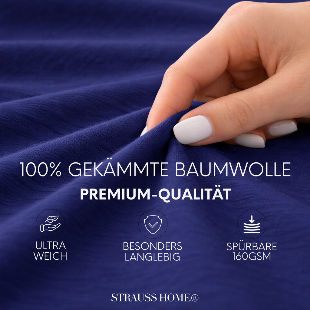 Jersey Spannbettlaken 90–200 cm – 100% Baumwolle, OEKO-TEX, viele Farben & Größen · Strauss Home