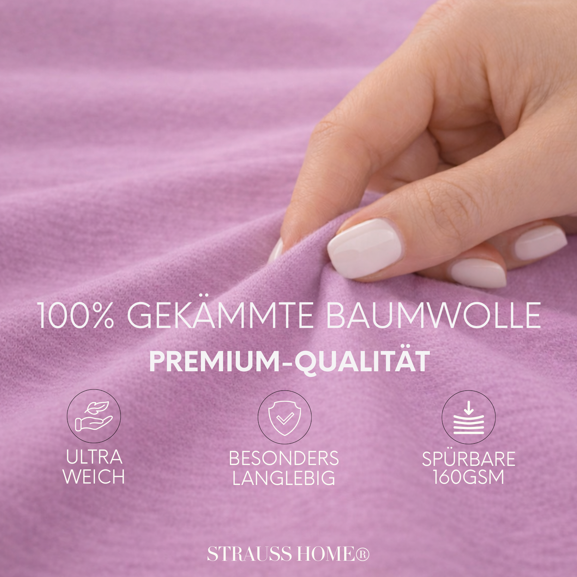 Jersey Spannbettlaken 90–200 cm – 100% Baumwolle, OEKO-TEX, viele Farben & Größen · Strauss Home