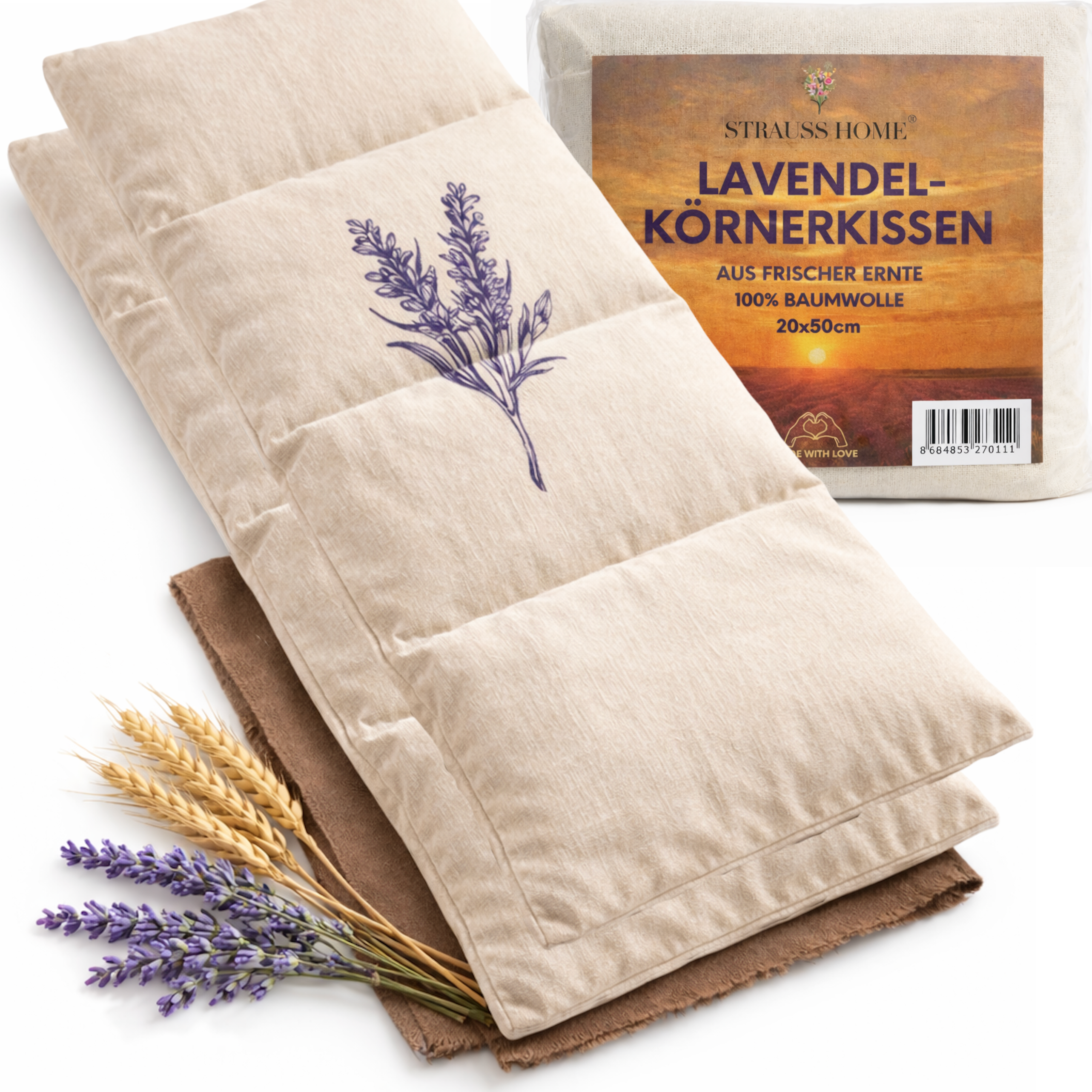 Körnerkissen Lavendel 2er Sparpack – Strauss Home Wärmekissen