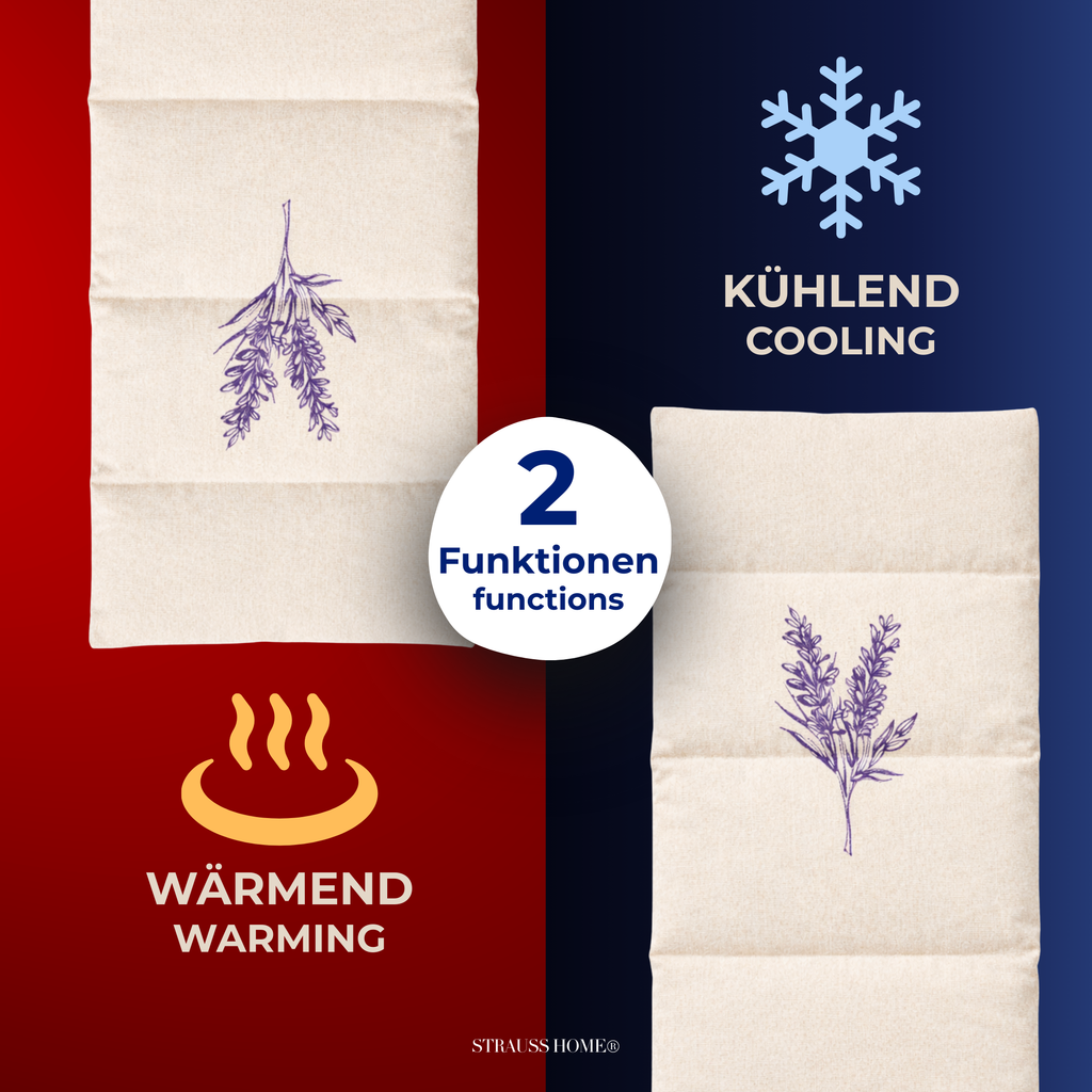 Körnerkissen Lavendel Detail – Baumwollbezug mit Lavendelduft