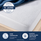 Strauss Home Matratzenschoner Wasserdicht – Atmungsaktive Matratzenauflage mit Rundum Gummizug – Nässeschutz, Inkontinenzunterlage Waschbar, Anti Milben Matratzenschutz