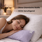 Lavendelkissen 20x30 cm 200gr – STRAUSS HOME® X KORN&KERN Manufaktur® – 100% Baumwolle – Natürliches Duftkissen zur Entspannung und Aromakissen mit getrockneten Lavendelblüten