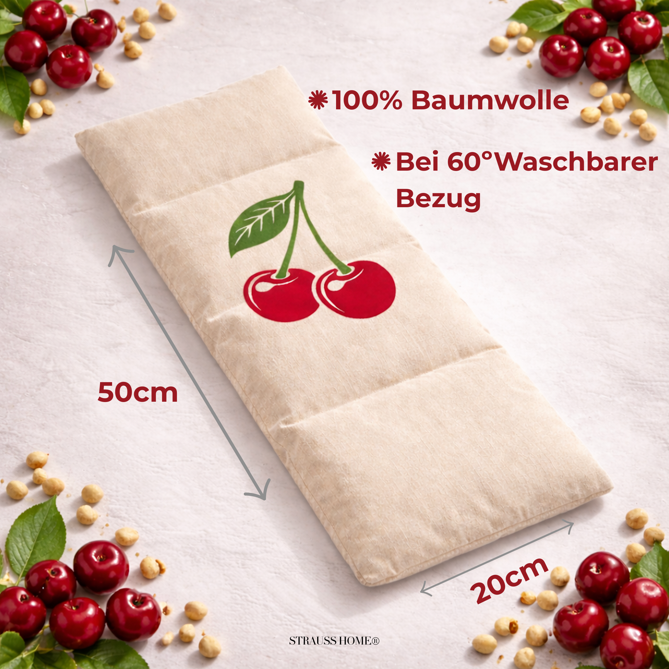 Kirschkernkissen mit Bezug Lifestyle – Entspannung Nacken