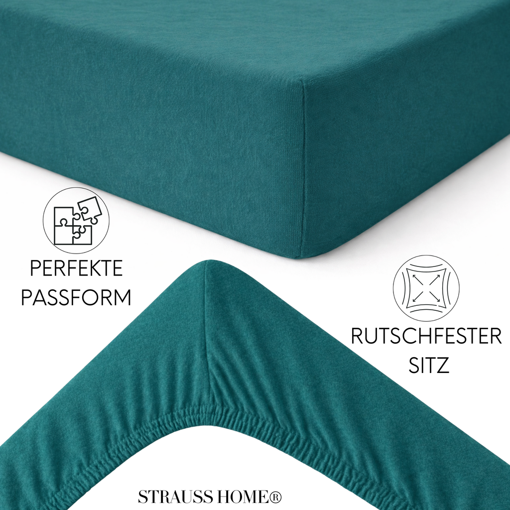 Jersey Spannbettlaken 90–200 cm – 100% Baumwolle, OEKO-TEX, viele Farben & Größen · Strauss Home