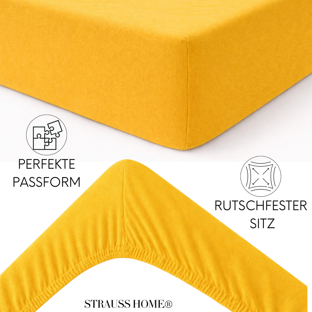 Jersey Spannbettlaken 90–200 cm – 100% Baumwolle, OEKO-TEX, viele Farben & Größen · Strauss Home
