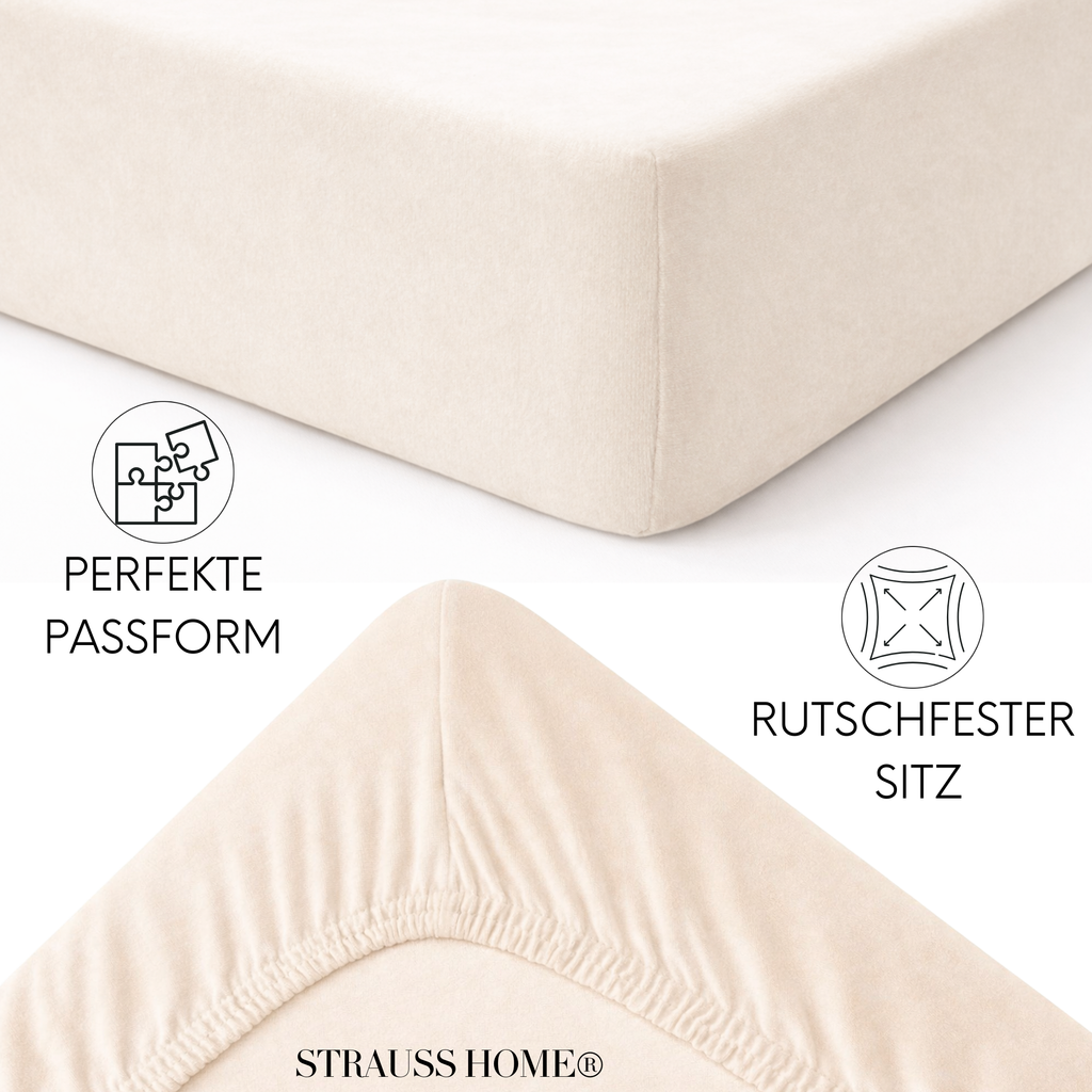 Jersey Spannbettlaken 90–200 cm – 100% Baumwolle, OEKO-TEX, viele Farben & Größen · Strauss Home
