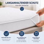 Strauss Home Matratzenschoner Wasserdicht – Baumwolle mit Eckgummis, Atmungsaktiv, Waschbar, Nässeschutz, Milbenschutz & Allergikerfreundlich
