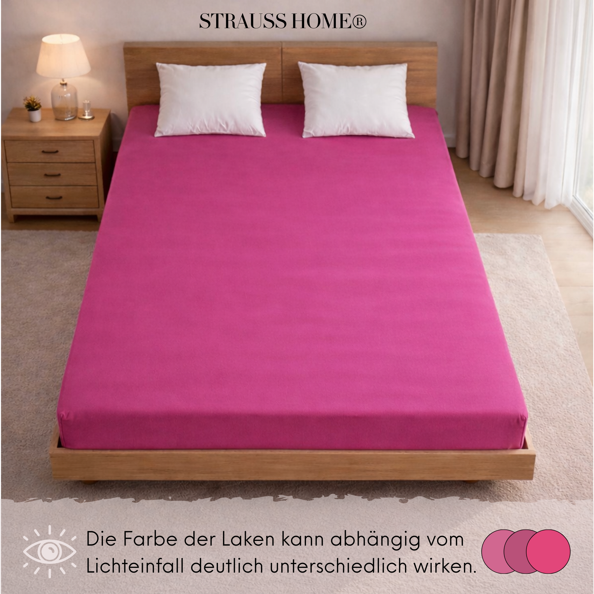 Jersey Spannbettlaken 90–200 cm – 100% Baumwolle, OEKO-TEX, viele Farben & Größen · Strauss Home