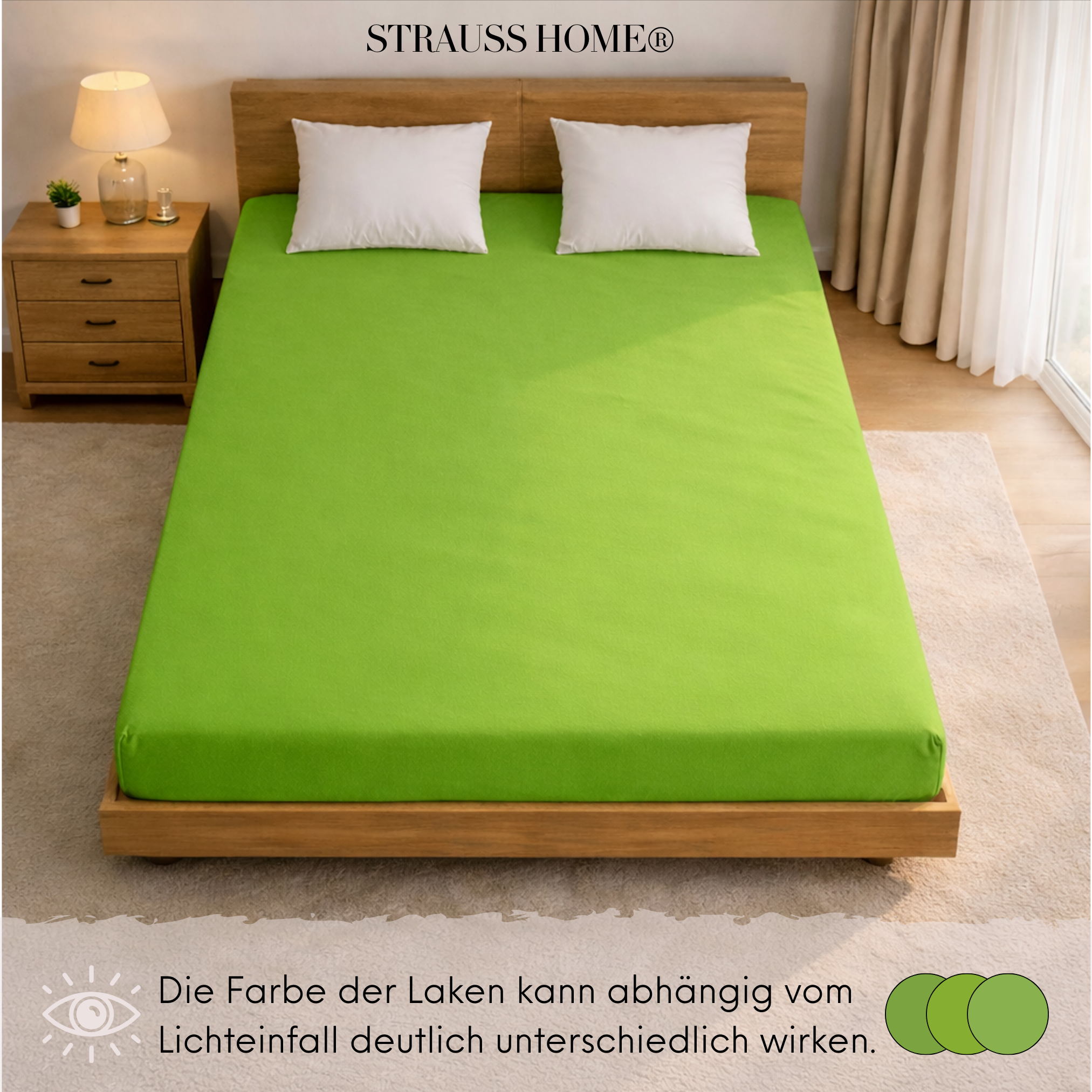Jersey Spannbettlaken 90–200 cm – 100% Baumwolle, OEKO-TEX, viele Farben & Größen · Strauss Home