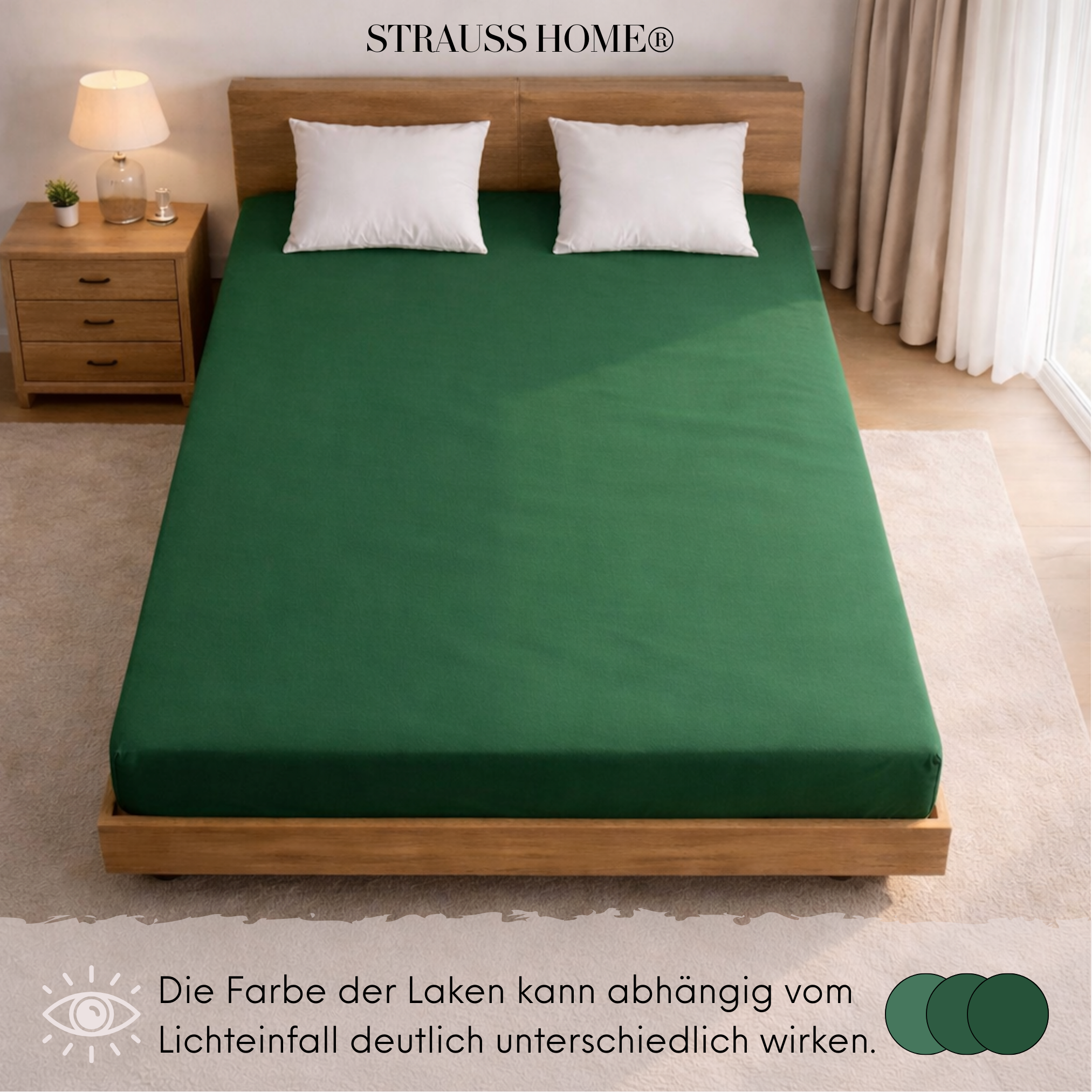 Jersey Spannbettlaken 90–200 cm – 100% Baumwolle, OEKO-TEX, viele Farben & Größen · Strauss Home