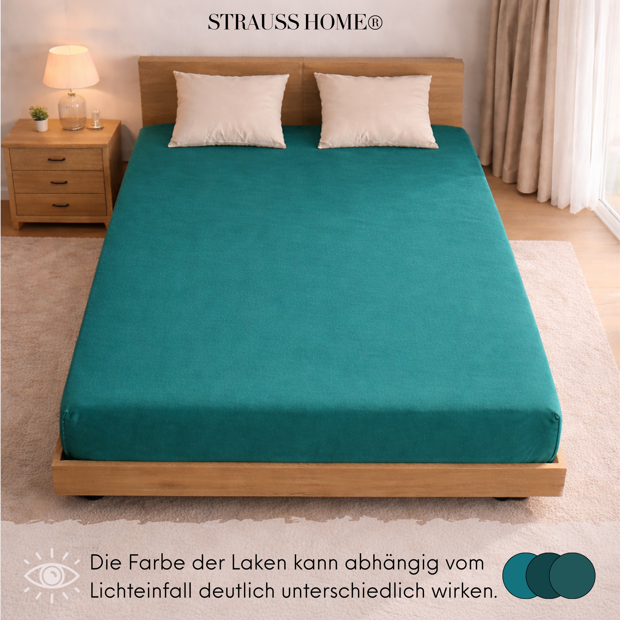 Jersey Spannbettlaken 90–200 cm – 100% Baumwolle, OEKO-TEX, viele Farben & Größen · Strauss Home