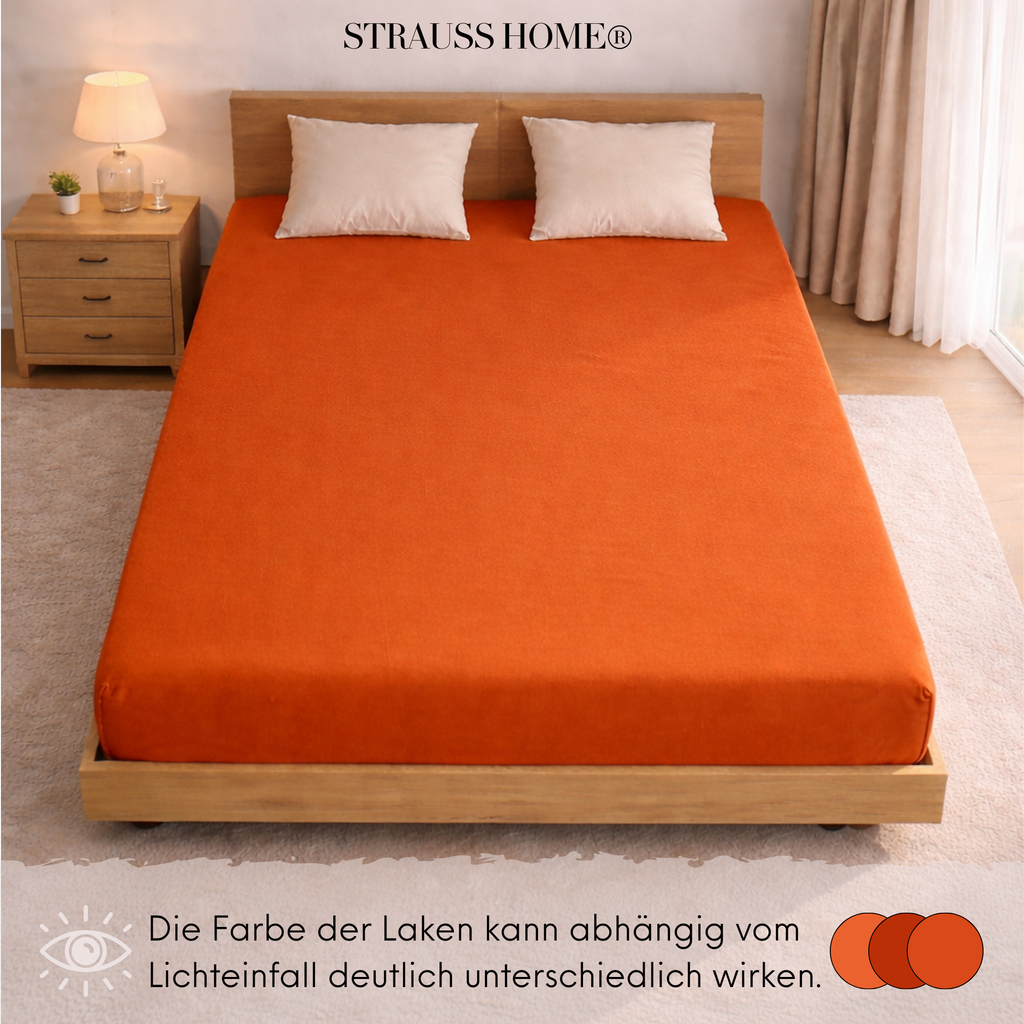 Jersey Spannbettlaken 90–200 cm – 100% Baumwolle, OEKO-TEX, viele Farben & Größen · Strauss Home
