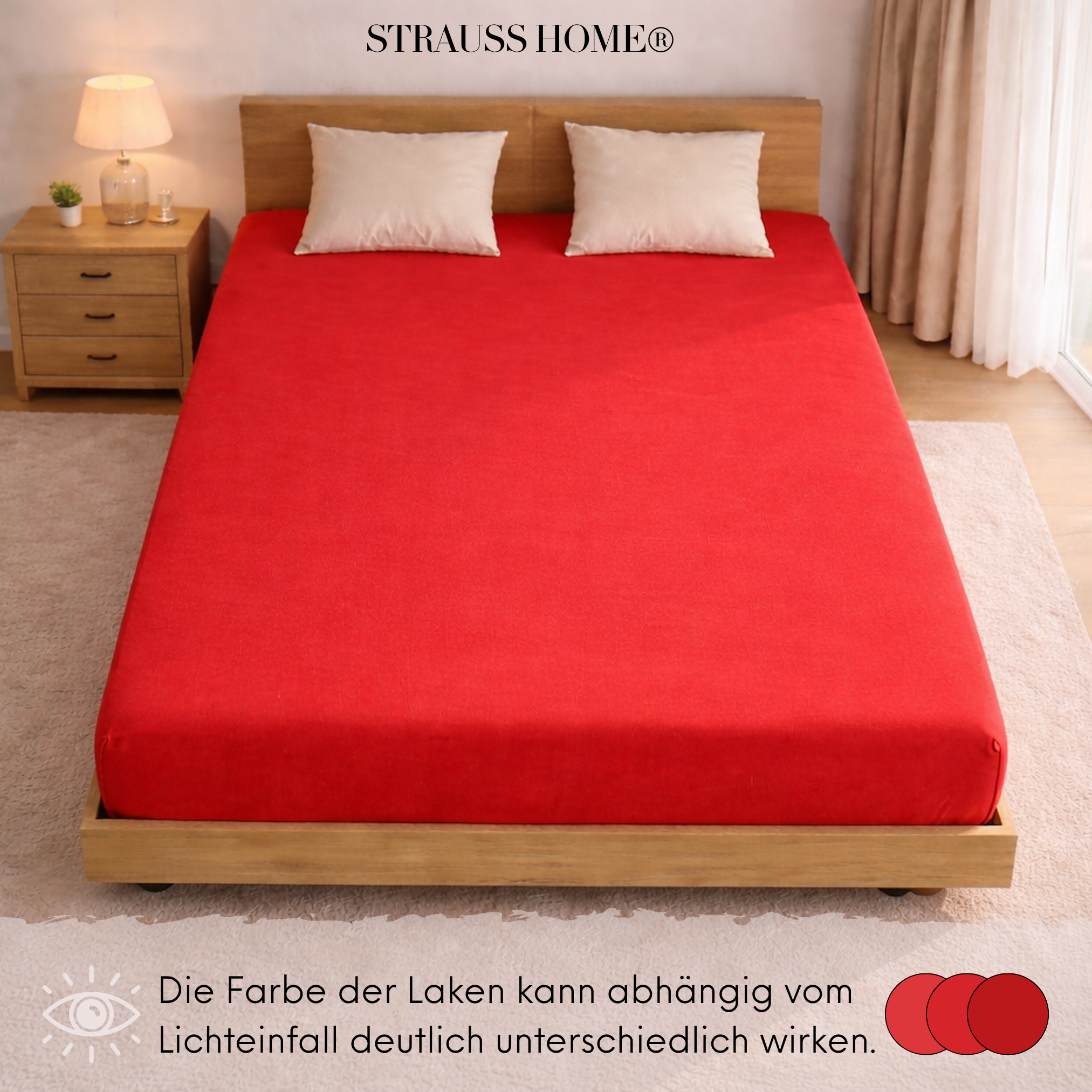Jersey Spannbettlaken 90–200 cm – 100% Baumwolle, OEKO-TEX, viele Farben & Größen · Strauss Home