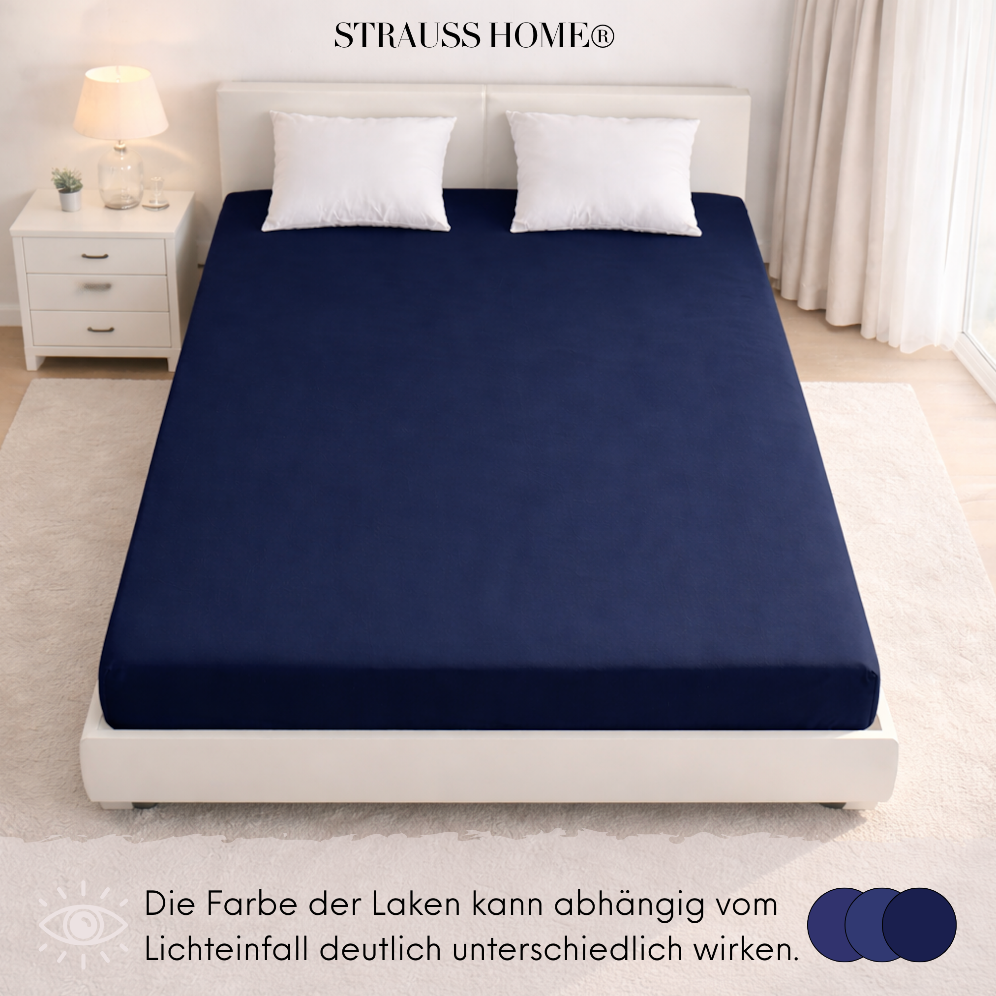 Jersey Spannbettlaken 90–200 cm – 100% Baumwolle, OEKO-TEX, viele Farben & Größen · Strauss Home