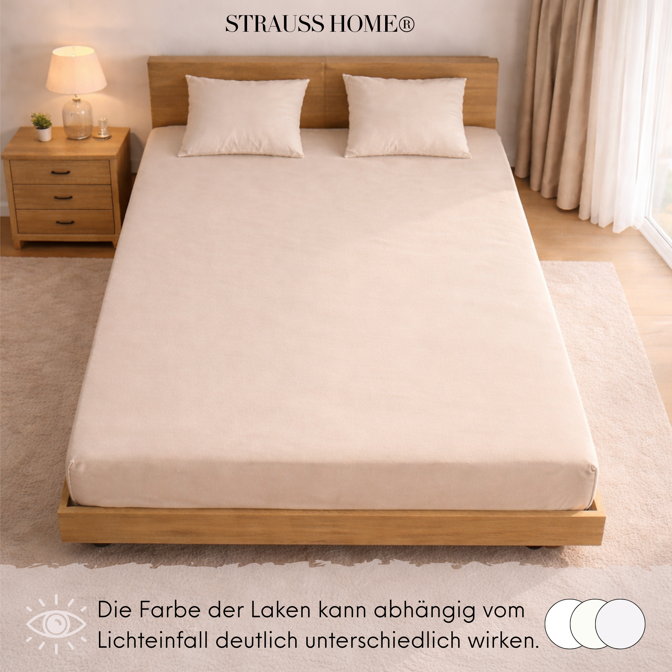 Jersey Spannbettlaken 90–200 cm – 100% Baumwolle, OEKO-TEX, viele Farben & Größen · Strauss Home