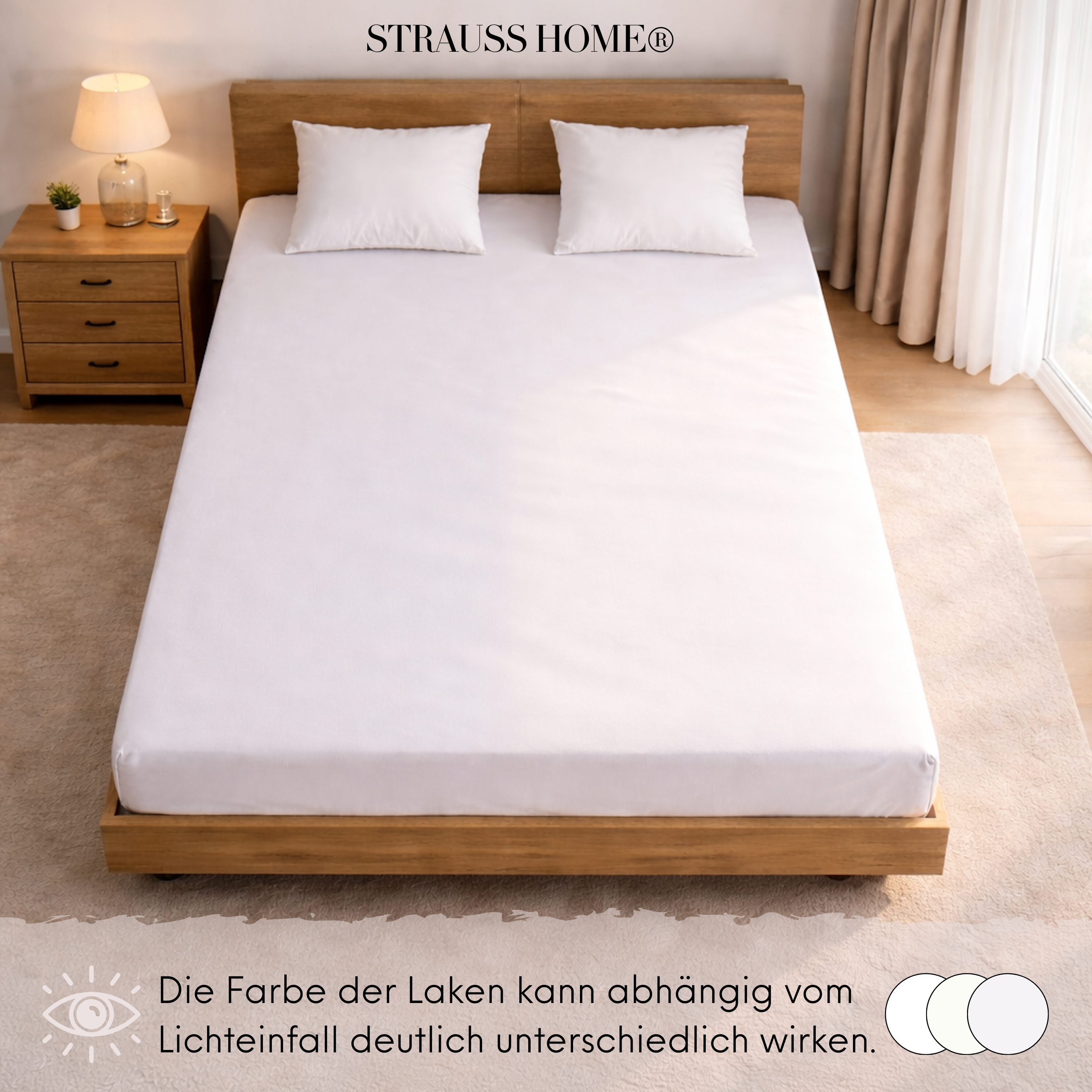 Jersey Spannbettlaken 90–200 cm – 100% Baumwolle, OEKO-TEX, viele Farben & Größen · Strauss Home