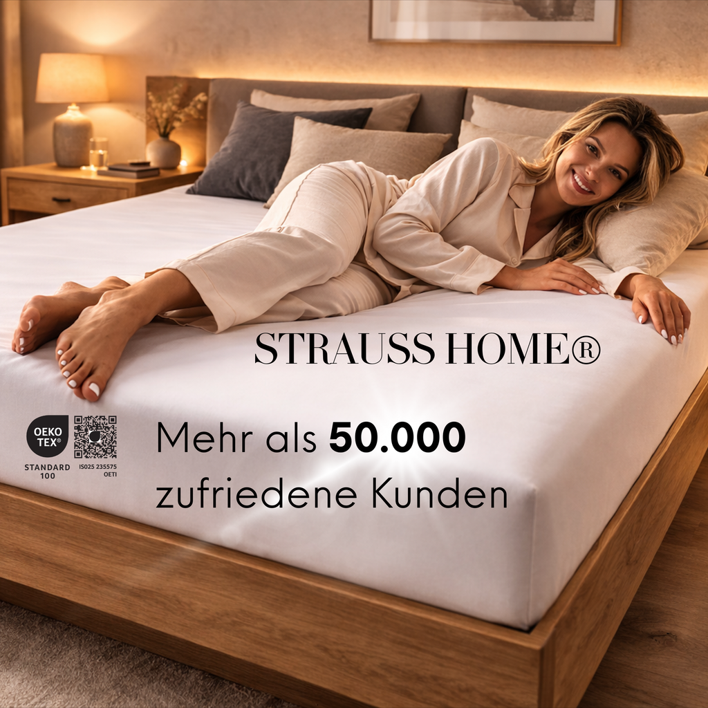 Jersey Spannbettlaken 90–200 cm – 100% Baumwolle, OEKO-TEX, viele Farben & Größen · Strauss Home