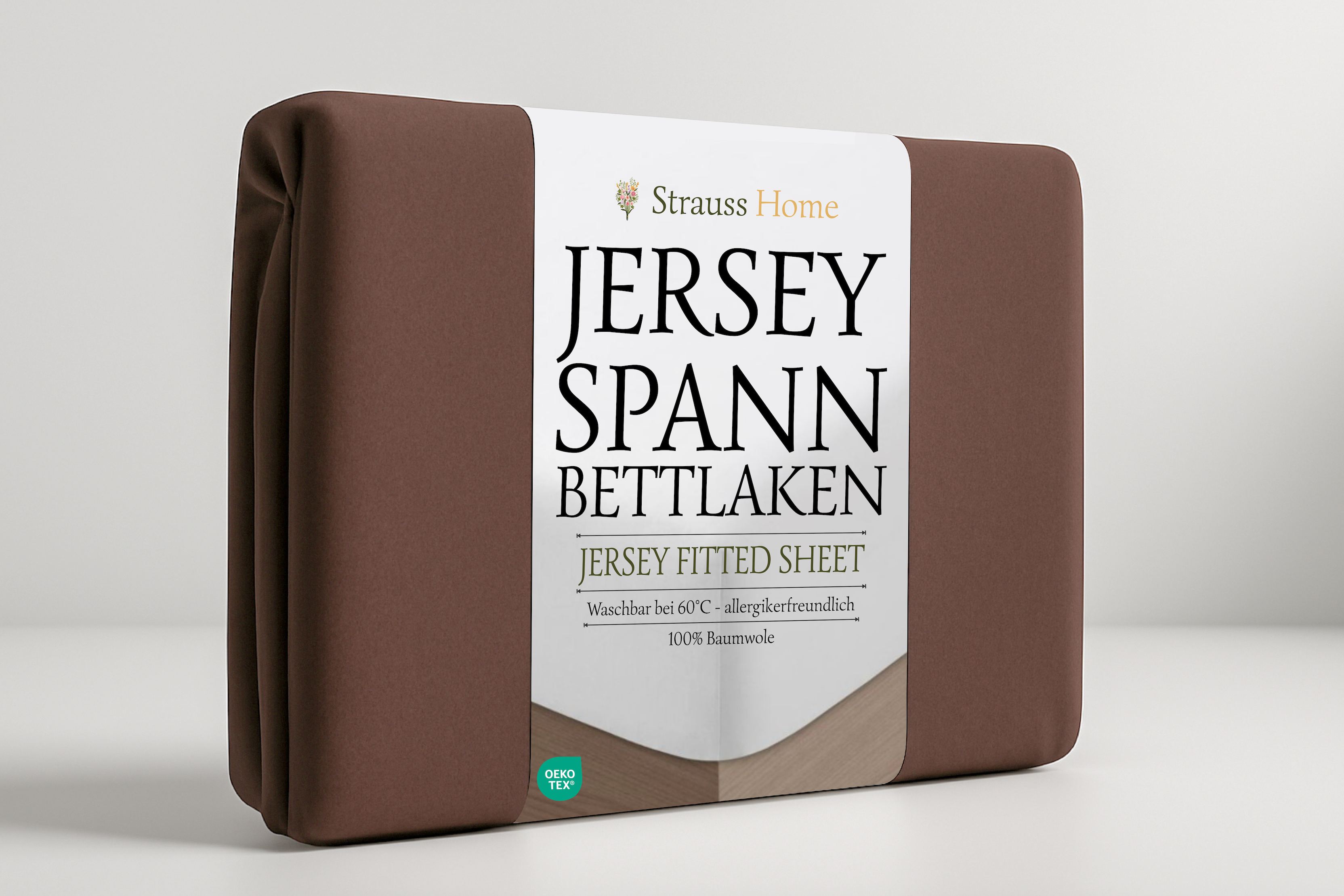 Jersey Spannbettlaken Schokobraun – Rundum-Gummizug