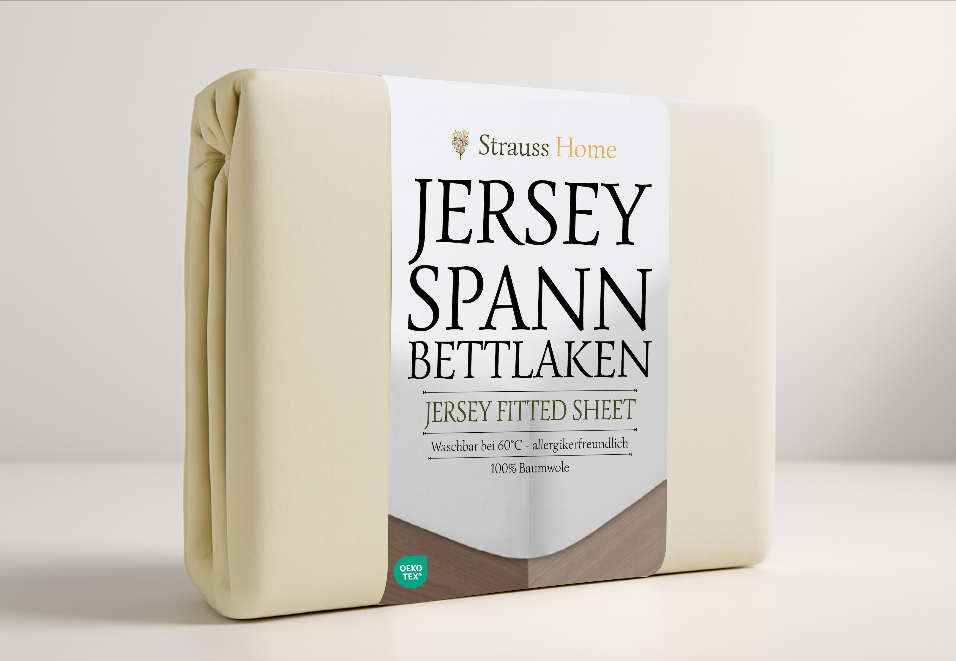 Jersey Spannbettlaken Champagner – natürliche Farbe