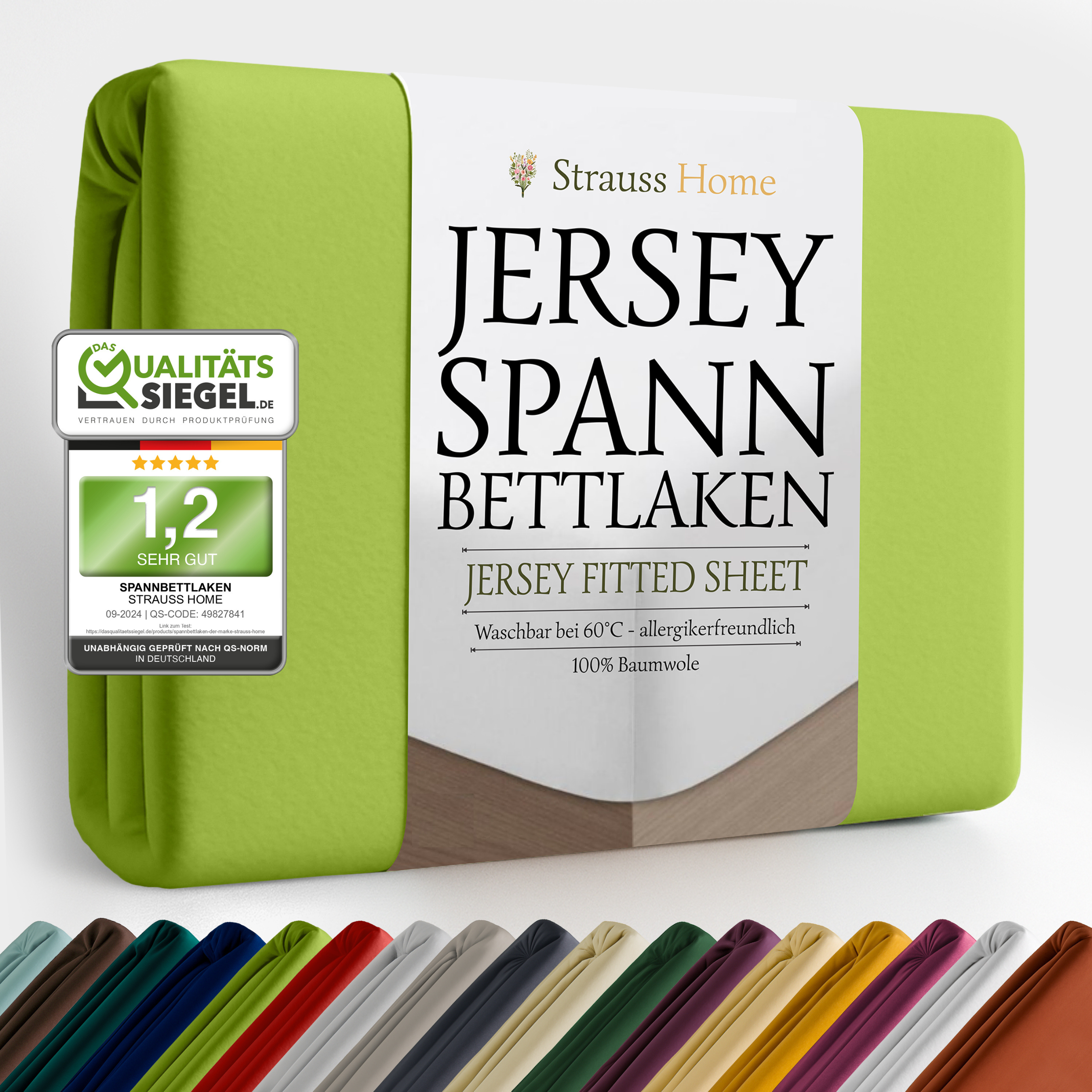 Jersey Spannbettlaken Lime – Limettengrün