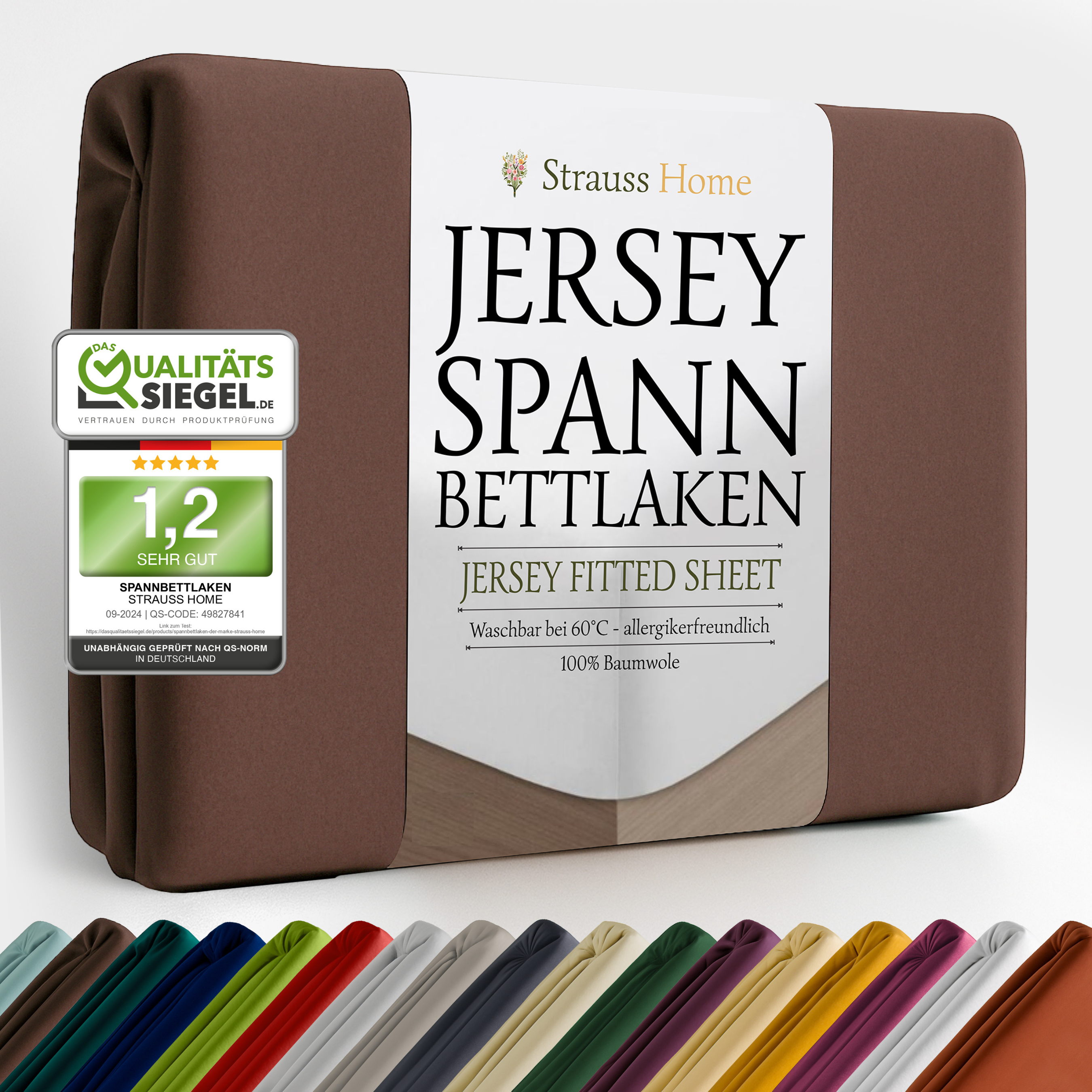 Jersey Spannbettlaken Schokobraun – OEKO-TEX zertifiziert
