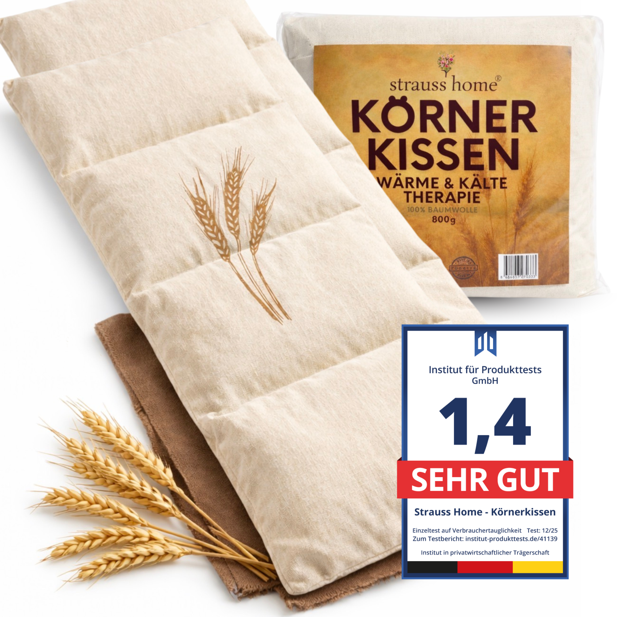 Körnerkissen 2er Sparpack – Wärmekissen Mikrowelle Strauss Home